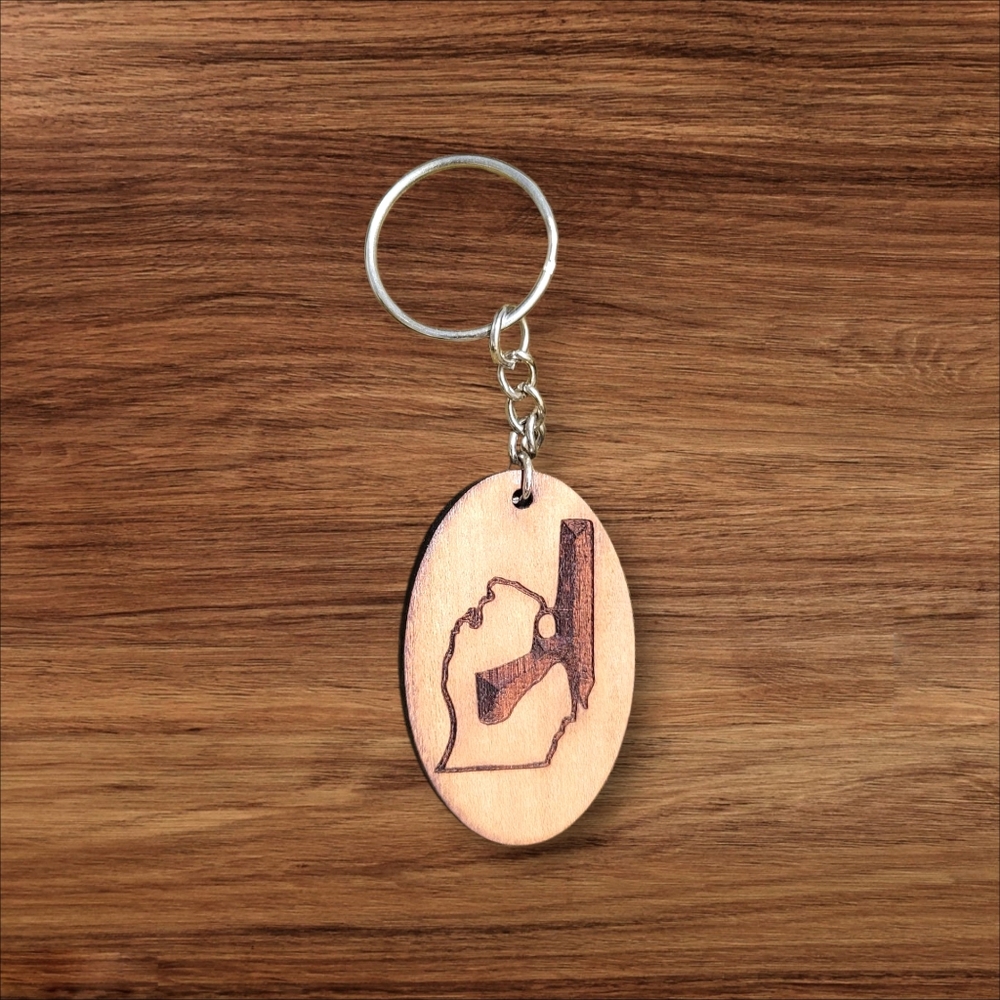 🎄🪵 Michigan, Laser Engraved Keychain